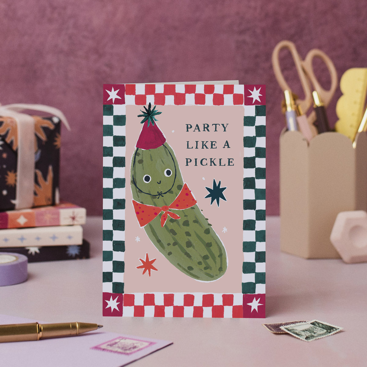Funny pickle birthday card by Sister Paper Co