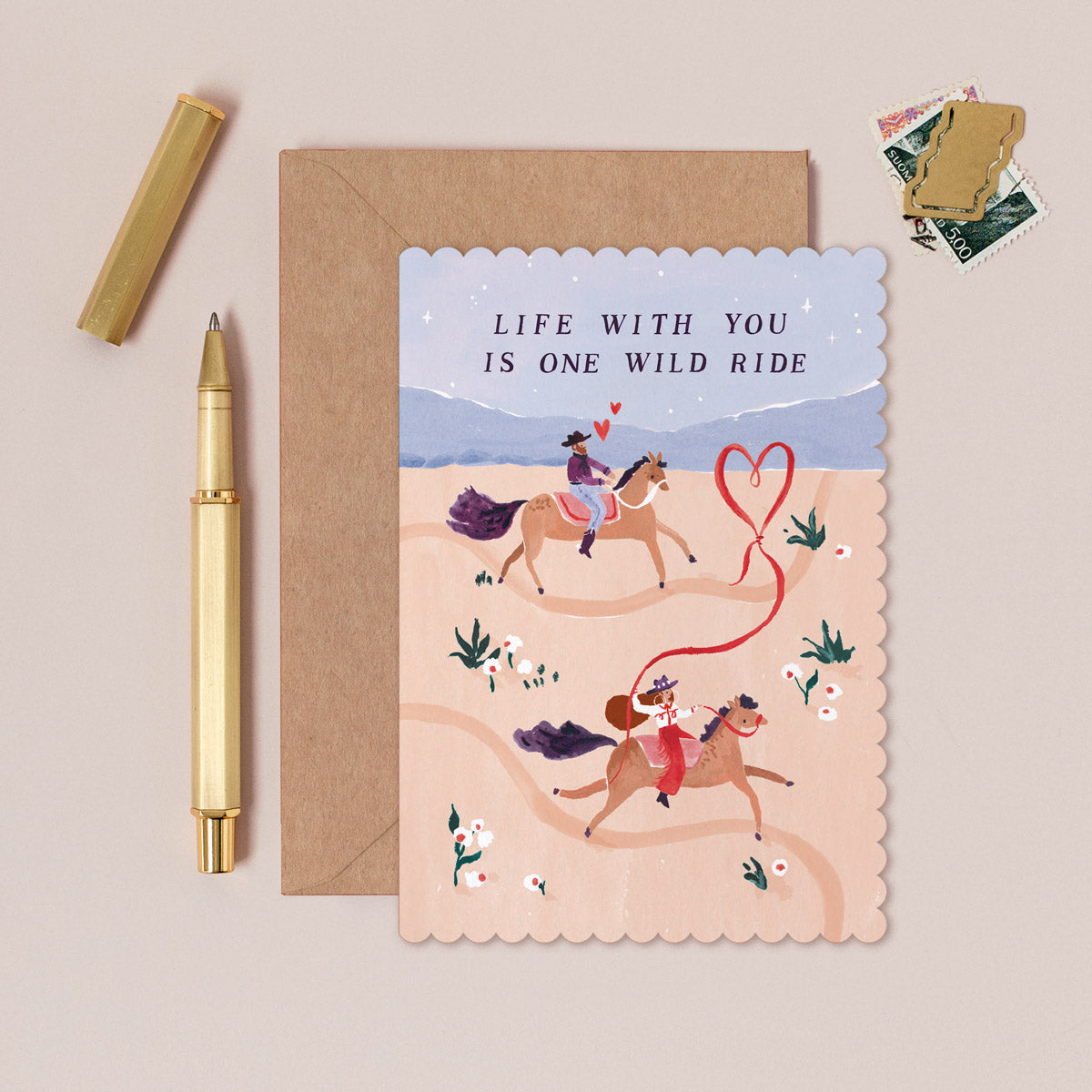 Wild Ride Cowboy Valentine's and Anniversary Card