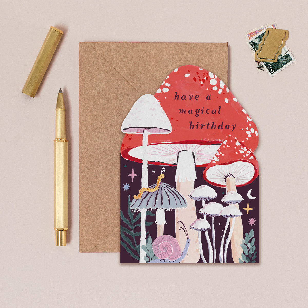A Mushroom Birthday Card from Sister Paper Co.