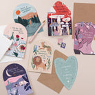 Heart shape wedding card for newlyweds