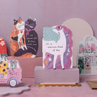 Unicorn Kind of day birthday card for children with an illustration of a unicorn with a rainbow mane