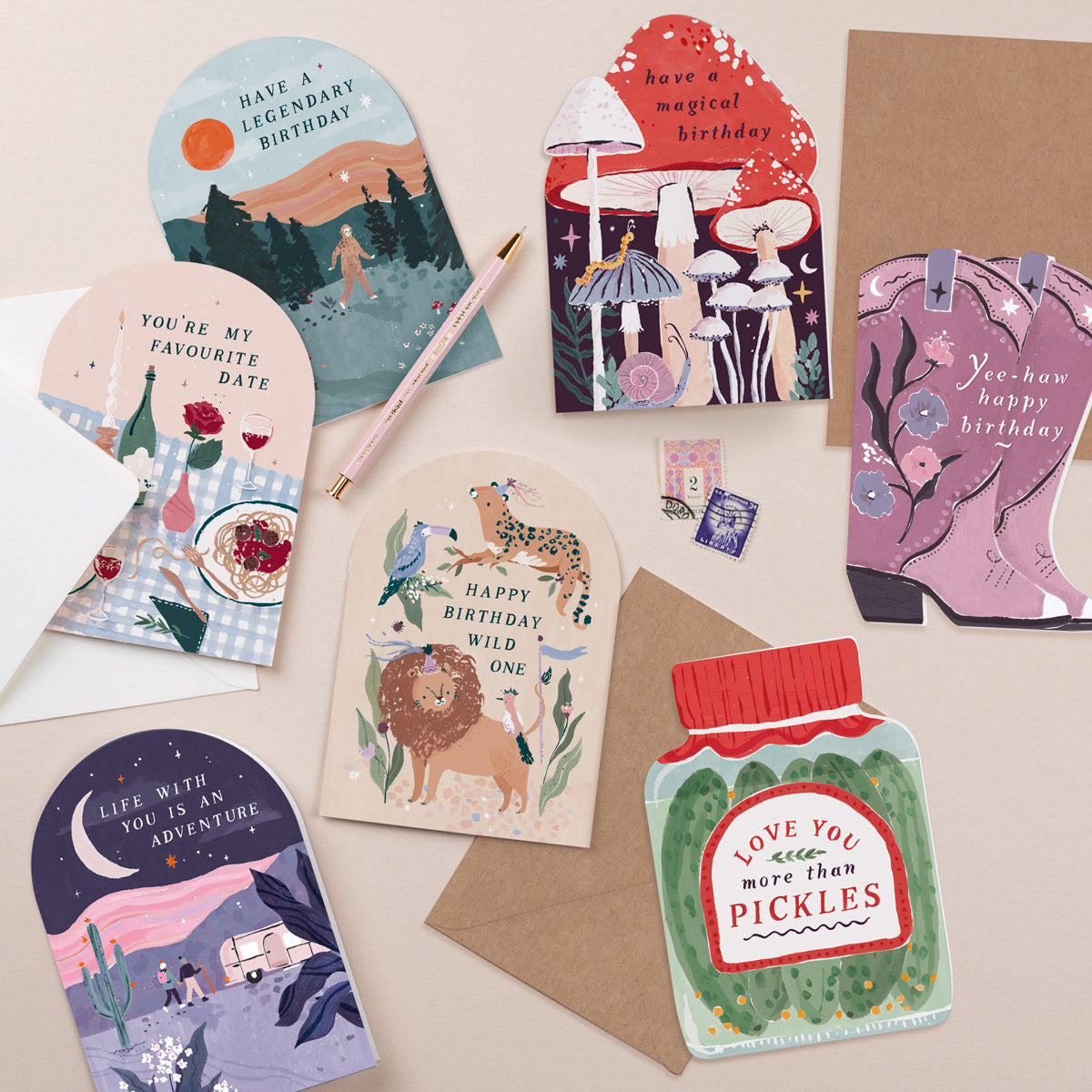 Love you more than pickles Valentines card