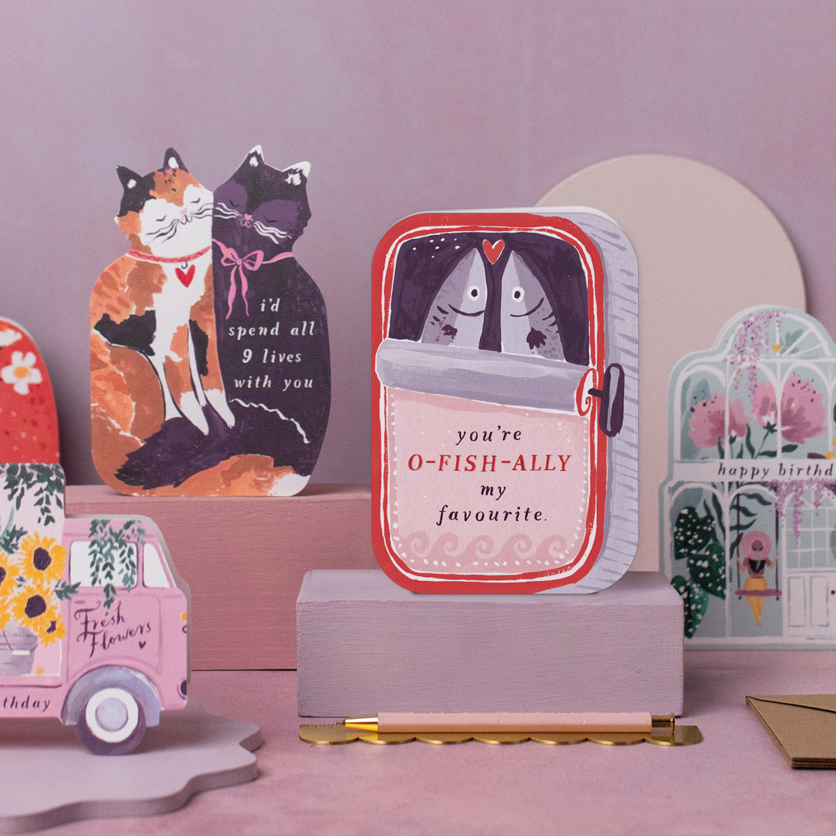 Sardines Pun Valentines Cards