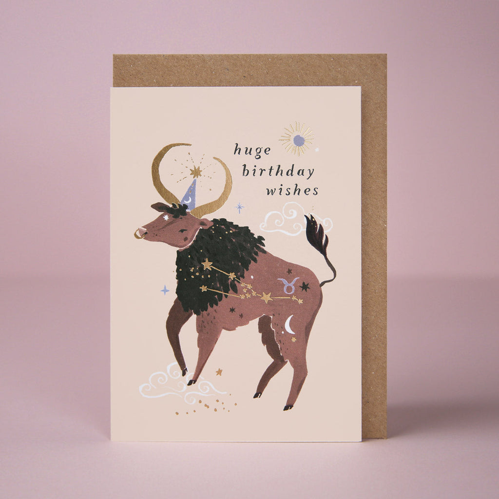 A Taurus birthday card from Sister Paper Co.