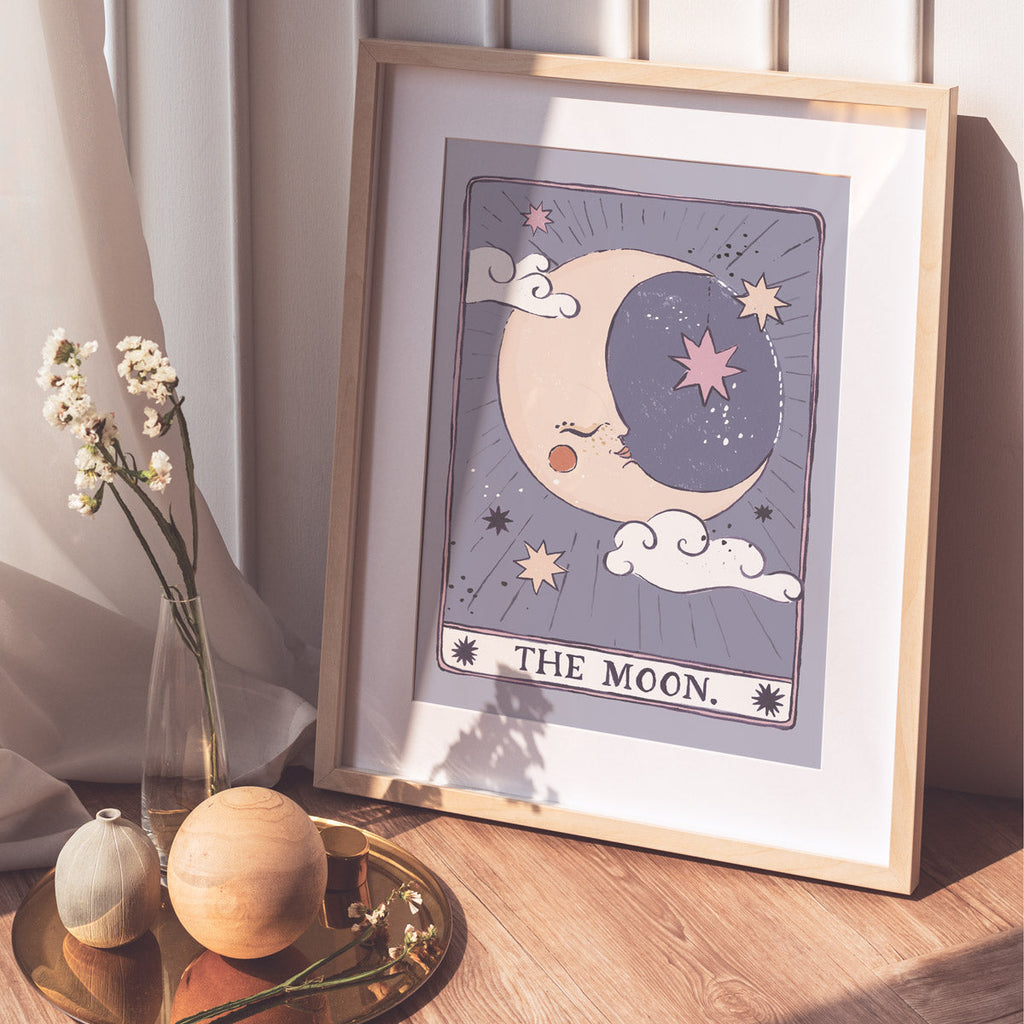 The Moon tarot card art print