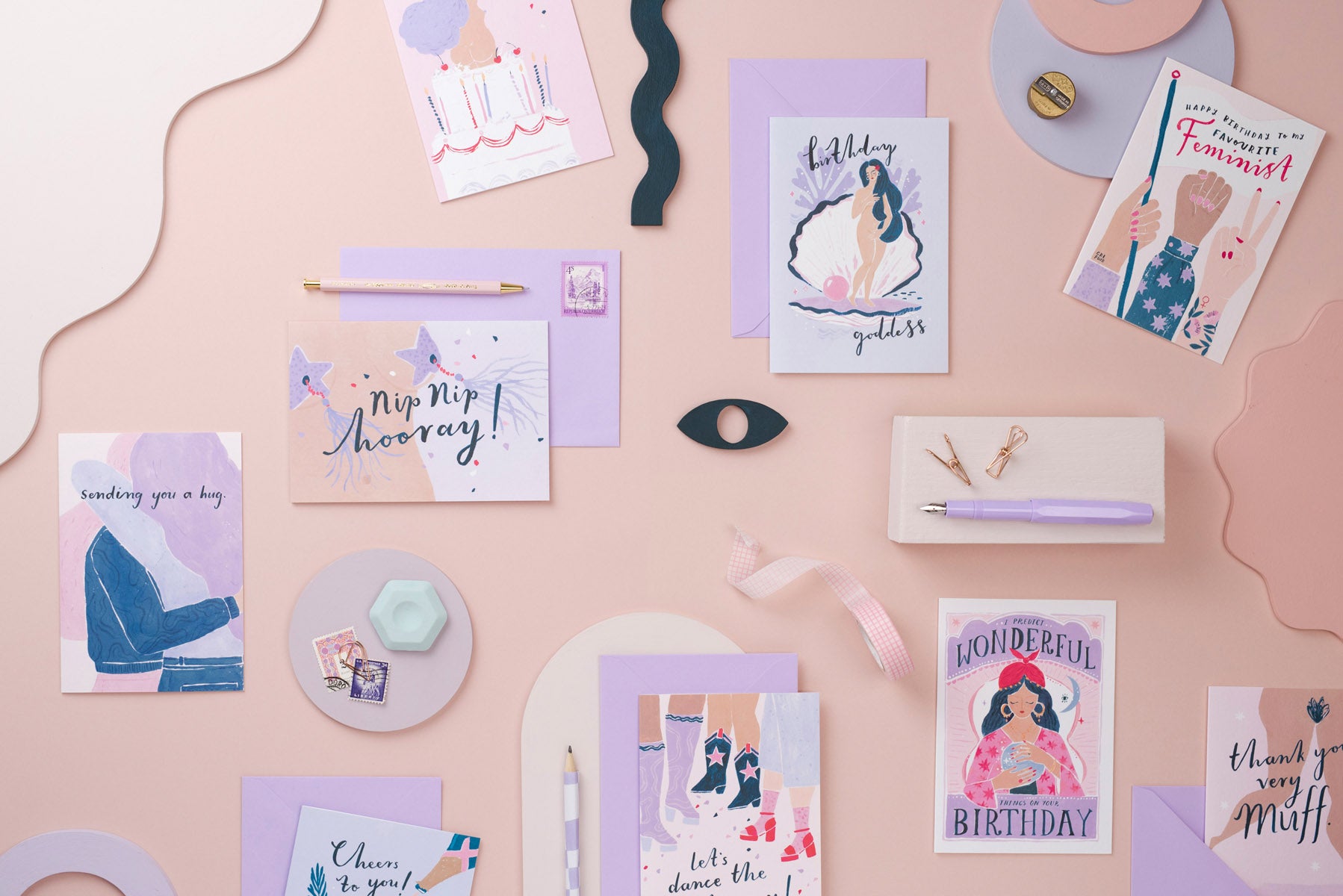 greeting cards with women on 