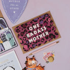 Badass Mother leopard print card by Sister Paper Co