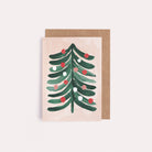 A mini Christmas card with an illustrated Christmas tree from the mini Christmas card collection at Sister Paper Co.