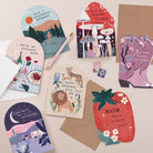 Mom Sweet Strawberry Mother's Day Card with USA spelling of Mom on the front of a big strawberry shape card