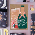 Champagne congratulations card by Sister Paper Co