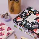 Mushrooms notebook styled with props