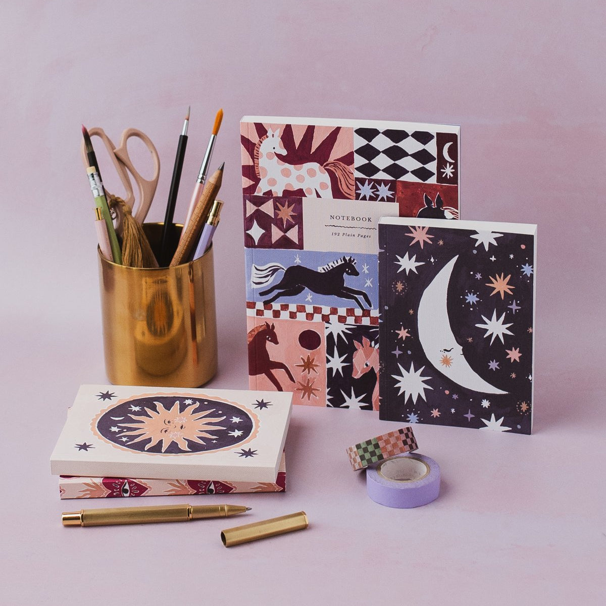 Sister Paper Co notebooks and pocket notebooks styled together