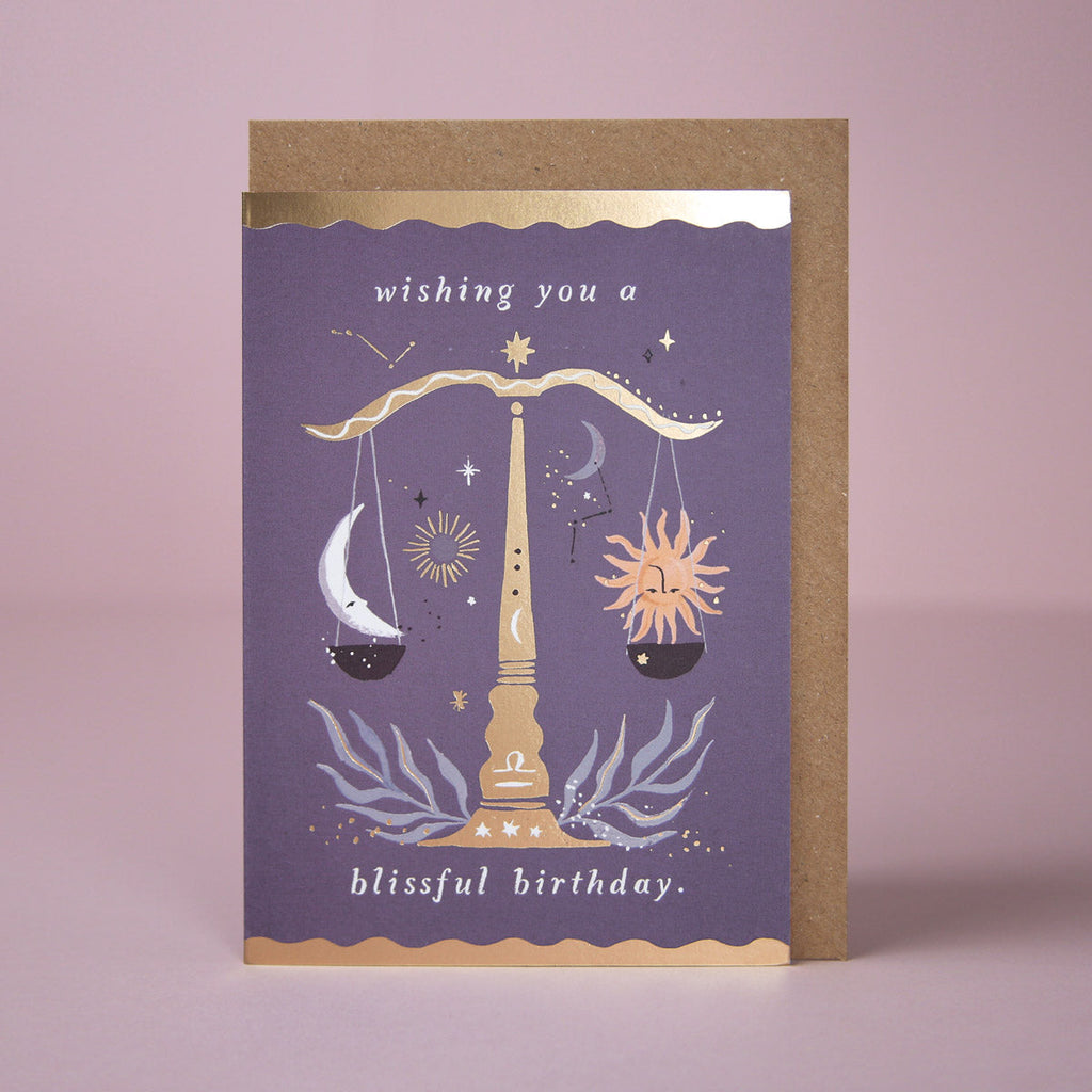A Libra birthday card from Sister Paper Co.