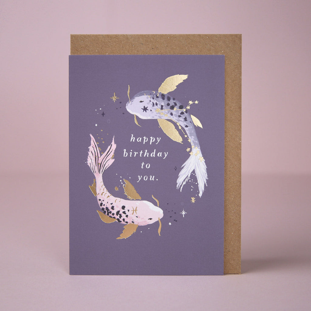 A Pisces birthday card from Sister Paper Co.